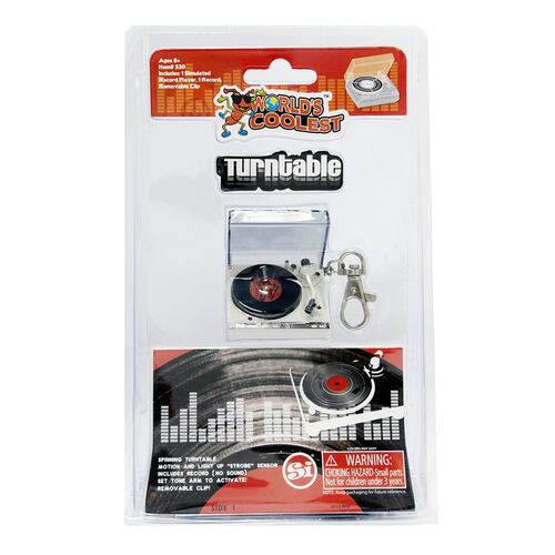 Worlds Coolest Turntable keychain Novelty