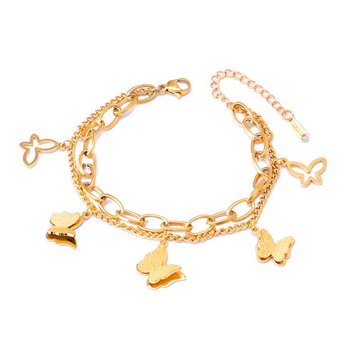 Brazalete Dama Diferentes Diseños Acero Inoxidable Dorado Lee Cooper