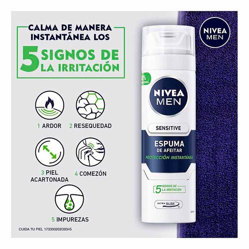 Espuma para Afeitar Sensitive 200 ml Nivea Men