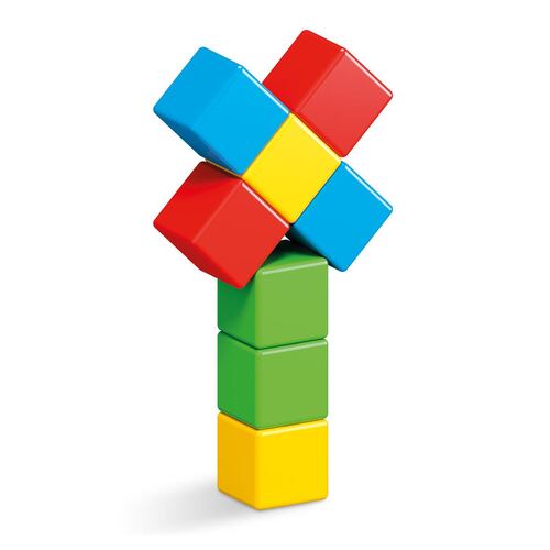Bloques de Construcción 3D Magicube con 8 Cubos de 4 Colores Geomag