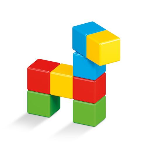 Bloques de Construcción 3D Magicube con 8 Cubos de 4 Colores Geomag