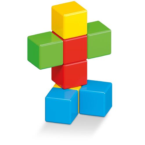 Bloques de Construcción 3D Magicube con 8 Cubos de 4 Colores Geomag