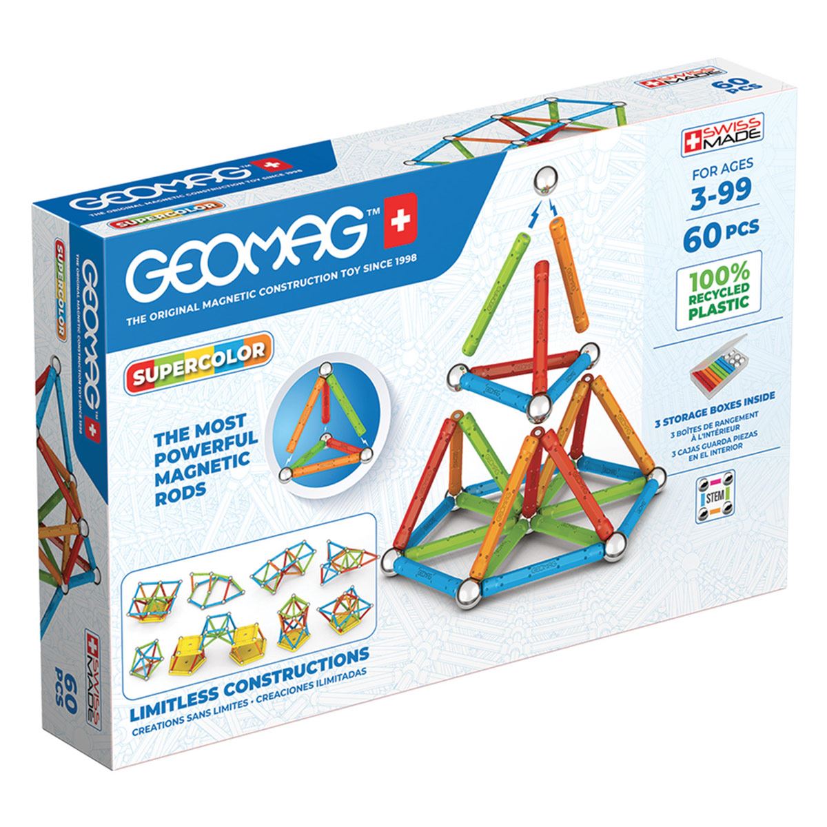 Geomag Confetti Figuras Geomag Bulk 127 Geomag Confetti, Magnetic