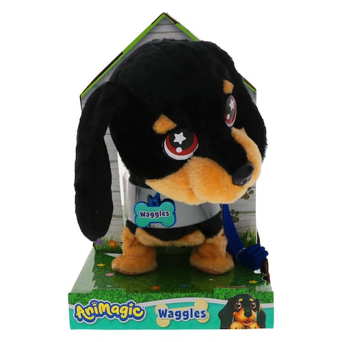 Peluche Interactivo Perro Salchicha Camina y Ladra Animagic Waggles