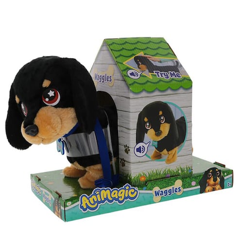 Peluche Interactivo Perro Salchicha Camina y Ladra Animagic Waggles