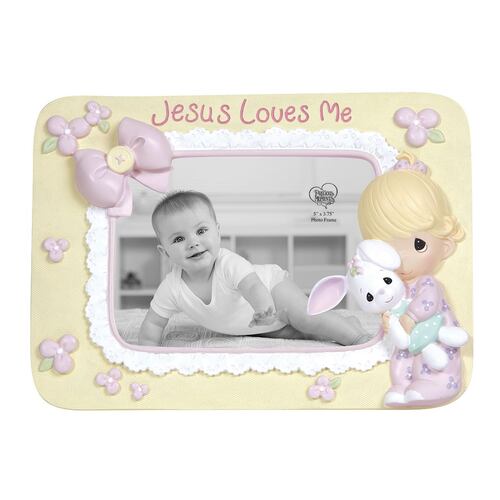 Girl with bunny photo frame