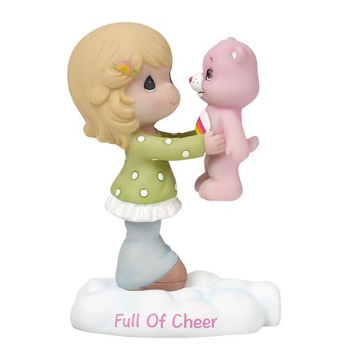 Care bear girl with cheer bear figurine