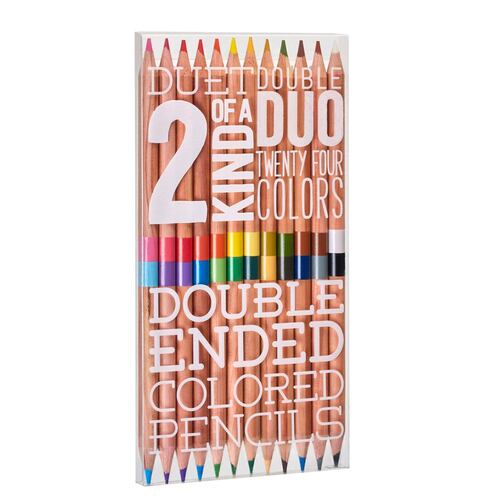12 lápices de colores con doble punta