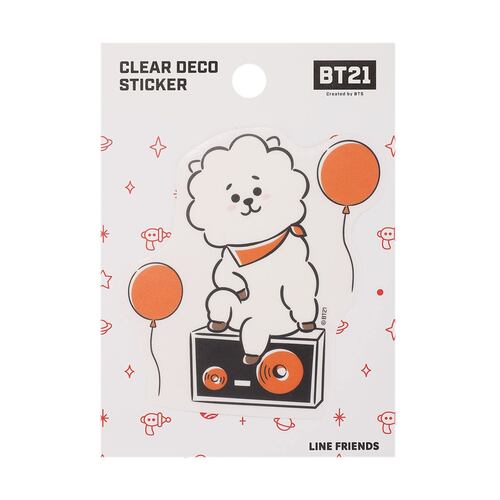 Sticker Deco Trasnparente Bt21 Rj