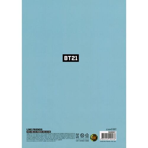 Libreta Delgada Con Personaje Shooky Línea BT21