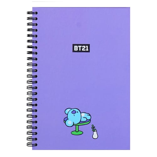 Cuaderno Tapa Dura Con Espiral Con Perosnaje Koya Línea BT21