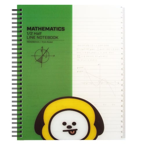 Cuaderno De Matemáticas Con Personaje Chimmy Línea BT21