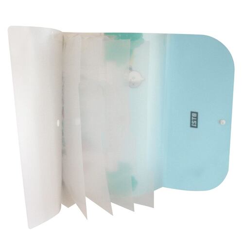 Folder De Plastico Con Broche Azul Claro Línea BT21