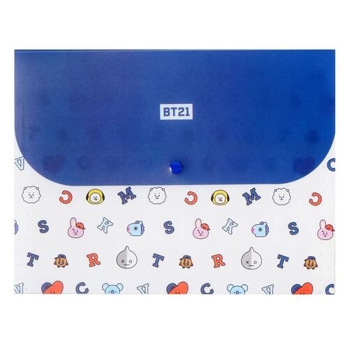 Folder De Plastico Con Broche Línea BT21