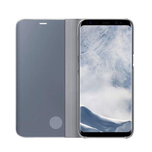 Funda S8 Edge Plata Cover Clear View