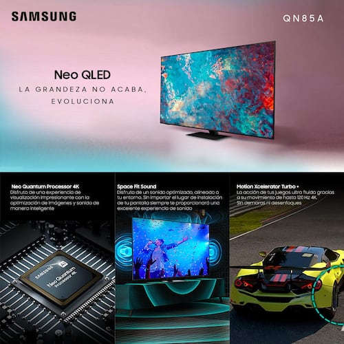 Pantalla QLED Samsung 55 pulgadas 4K Smart TV