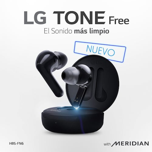 LG TONE Free FN6 - Audífonos Inalámbricos Bluetooth con UVNano mata el  99.9% de bacterias - Negros