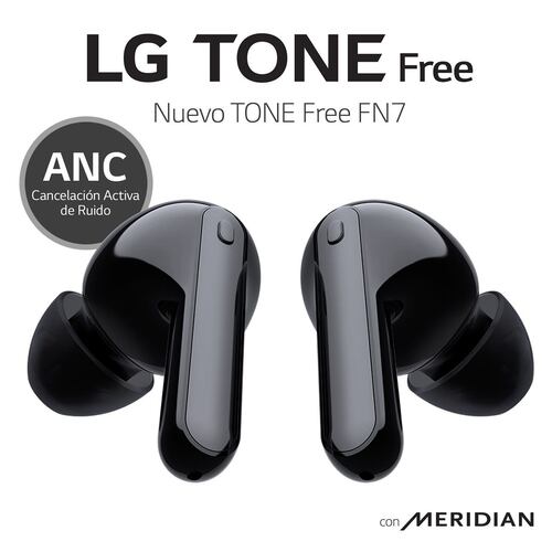 LG TONE Free FN7 - Audífonos Inalámbricos Bluetooth con Cancelación Activa de Ruido (ANC) - Negros