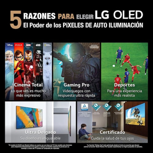 Pantalla LG OLED EVO 65 Pulgadas TV AI ThinQ 4K