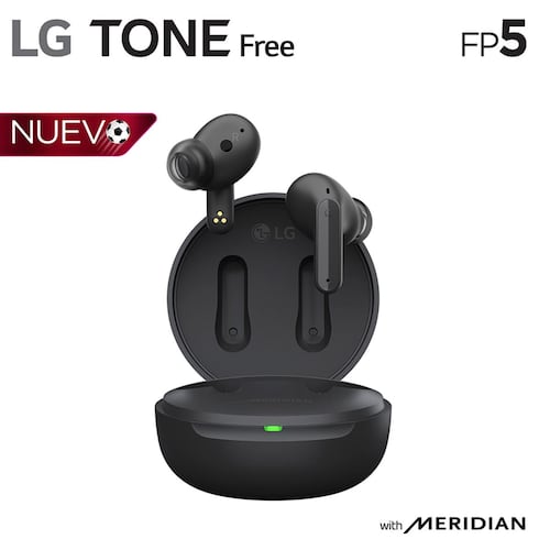 LG TONE Free FP5 - Audífonos Inalámbricos Bluetooth con Cancelación Activa de Ruido (ANC) - Negros