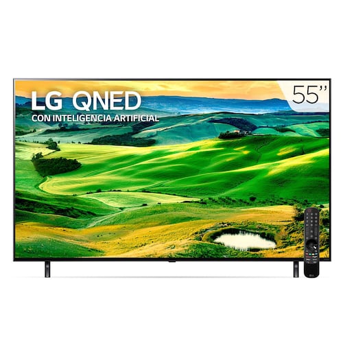 Pantalla LG QNED TV 55 pulgadas 4K SMART TV con ThinQ AI 55QNED80SQA