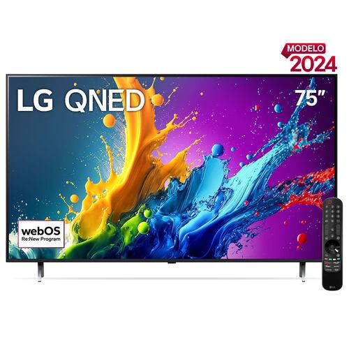 Pantalla LG de 75 Pulgadas 4K ThinQ 75QNED80TSA
