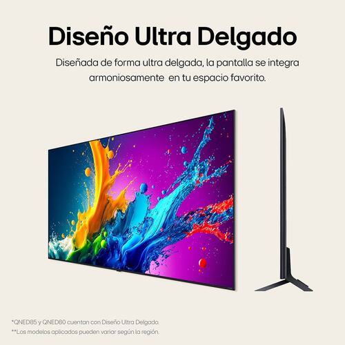 Pantalla LG de 55 Pulgadas 4K ThinQ 55QNED80TSA