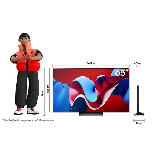 Pantalla LG de 65 Pulgadas 4K ThinQ OLED65C4PSA - Artículo de regalo en la compra de este producto: Horno de Microondas LG NeoChef EAN: 8806098562770