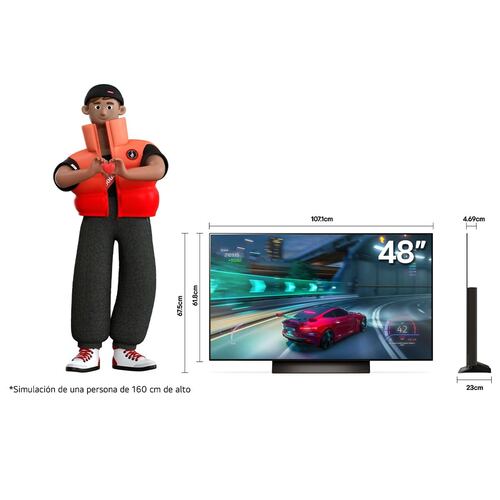 Pantalla LG de 48 Pulgadas 4K ThinQ OLED48C4PSA