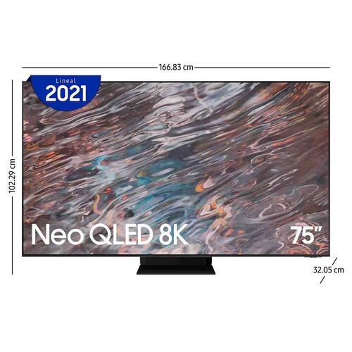 Pantalla QLED Samsung 75 8K Smart TV QN75QN800AFXZX