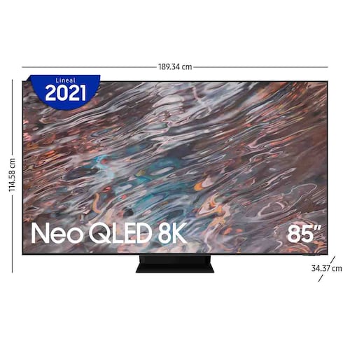 Pantalla QLED Samsung  85 8K Smart TV QN85QN800AFXZX