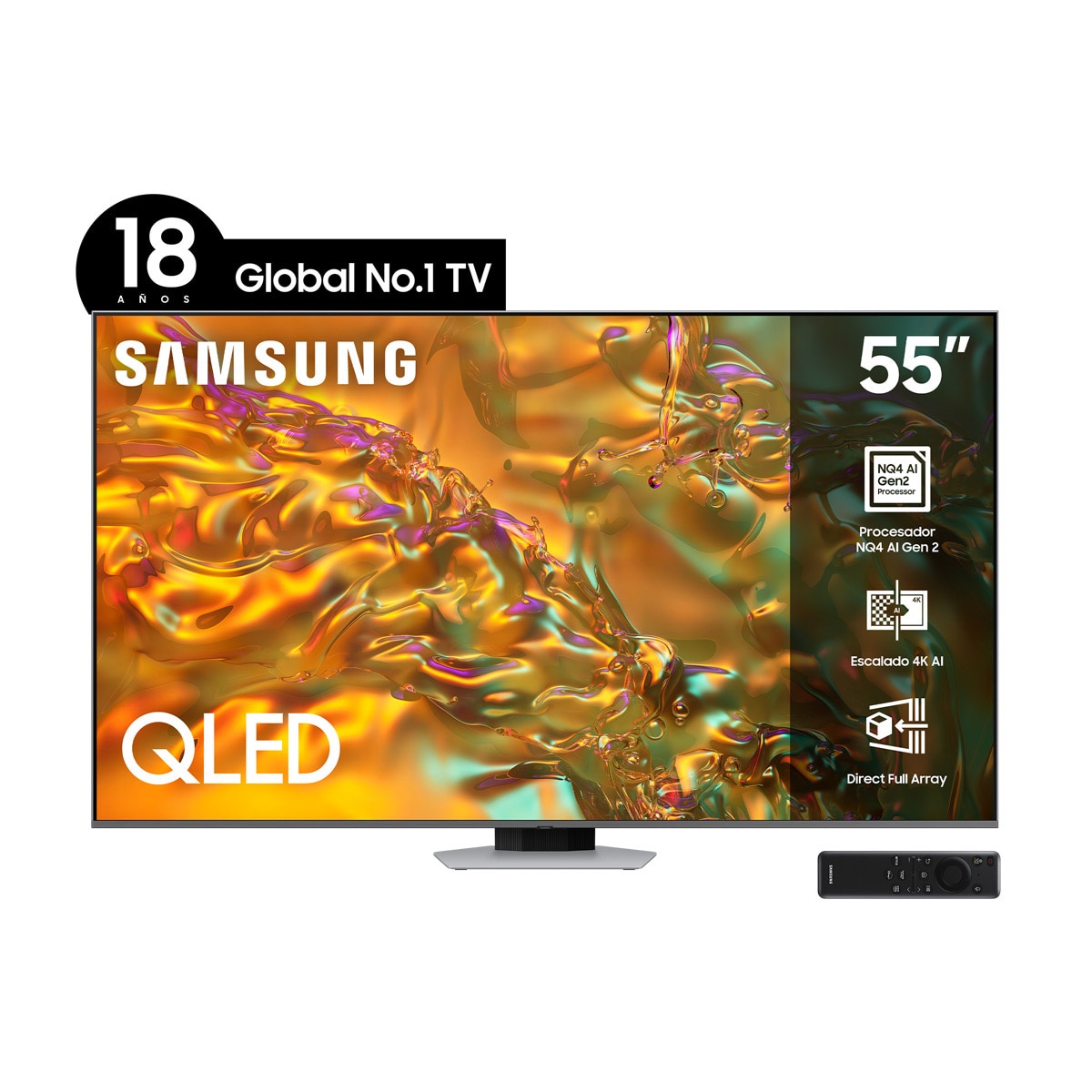 Pantalla Samsung de 55 Pulgadas QLED QN55Q80DAF