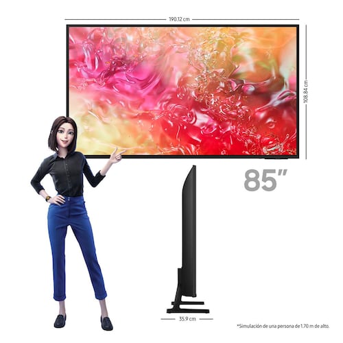 Pantalla Samsung de 85 Pulgadas 4K UHD UN85DU7000FXZX
