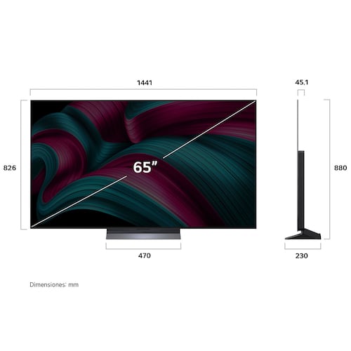 Pantalla Evo LG de 65 Pulgadas 4 KOled65c5psa - Artículo de regalo en la compra de este producto: Horno de Microondas LG NeoChef EAN: 8806098562770