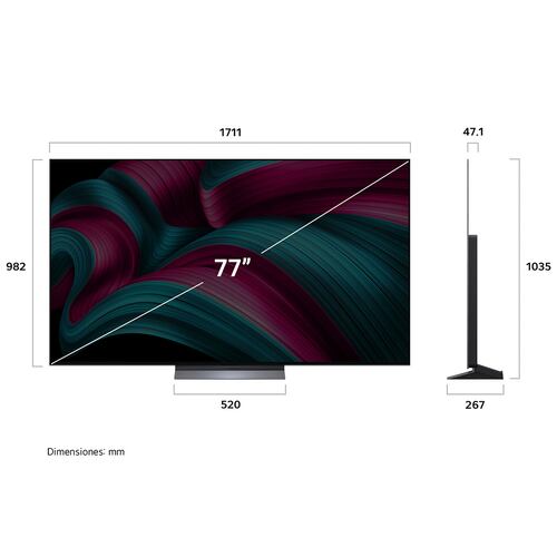 Pantalla Evo LG de 77 Pulgadas 4K Oled77c5psa