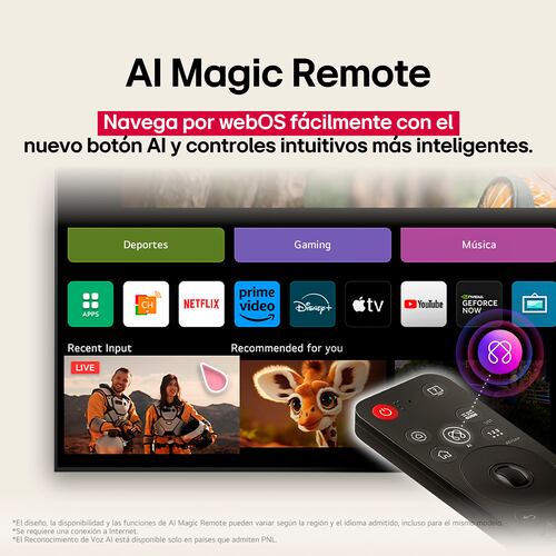 Pantalla LG de 75 Pulgadas 75qned92asa 4k Ai