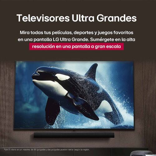 Pantalla LG de 75 Pulgadas 4K 75ua8050psa