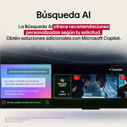 Pantalla LG de 75 Pulgadas 4k Ai 75qned70asa