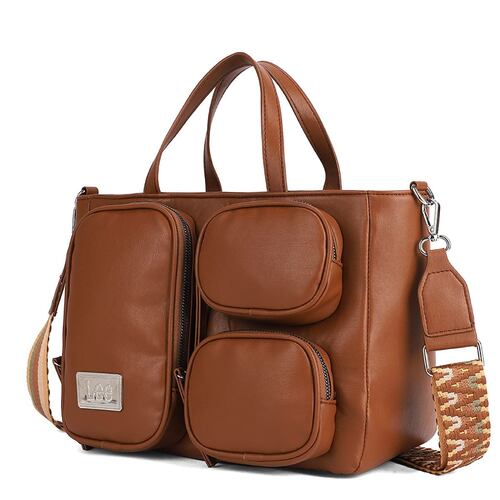 Bolsa estilo tote marca Lee color beige modelo A07698