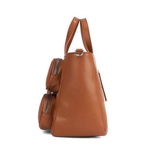 Bolsa estilo tote marca Lee color beige modelo A07698