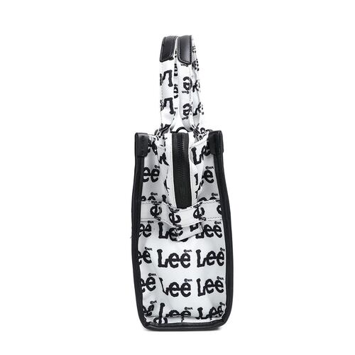 Bolsa estilo Mini Tote marca Lee color gris con detalles de logo de marca modelo A07720