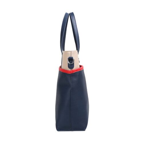 Bolsa estilo Tote marca Lee color Marino con Beige modelo A07734