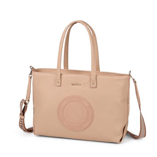 Bolsa estilo Tote marca Náutica color beige modelo A10026