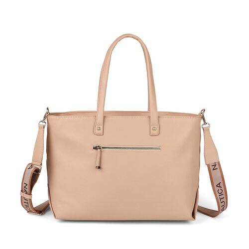 Bolsa estilo Tote marca Náutica color beige modelo A10026
