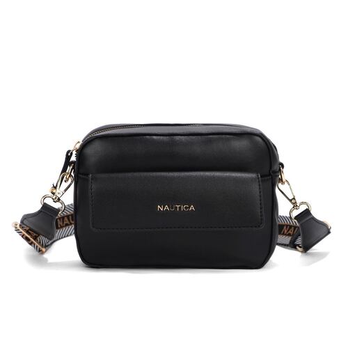 Bolsa estilo Crossbody marca Náutica color negro modelo A10037