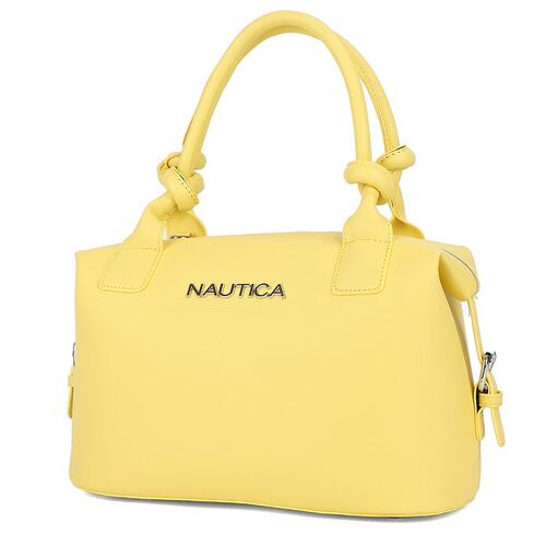 Bolsa estilo Satchel marca Náutica color amarillo modelo A10086