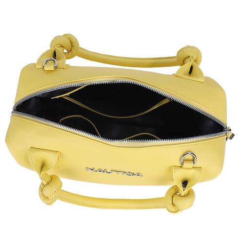 Bolsa estilo Satchel marca Náutica color amarillo modelo A10086