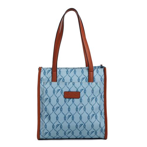 Bolsa estilo Tote de print color azul marca Náutica modelo A10114