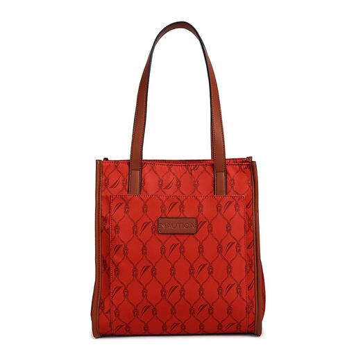 Bolsa estilo Tote de print color rojo marca Náutica modelo A10115