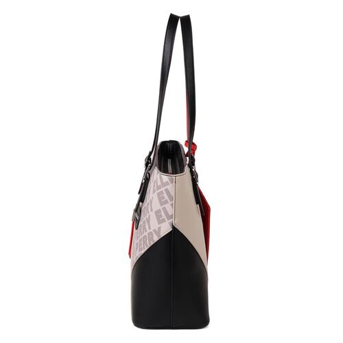 Bolsa estilo tote perry ellis color negro con coral modelo A10133